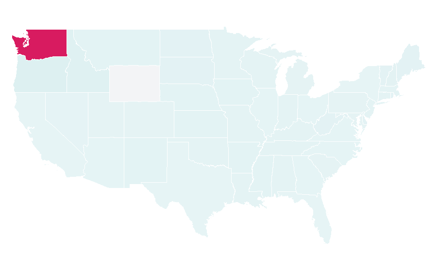 Affinity by region — Washington's Lottery, United States