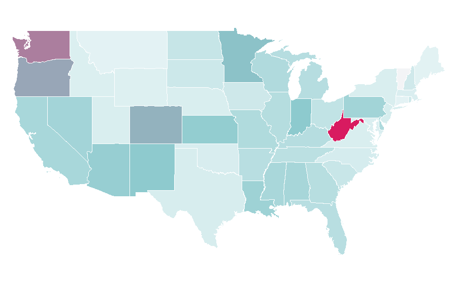Affinity by region — Waste management, United States