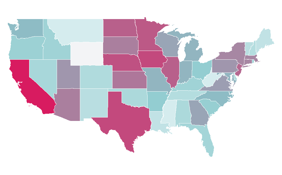 Affinity by region — Water bottle, United States