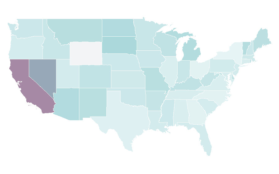 Affinity by region — Water heating, United States
