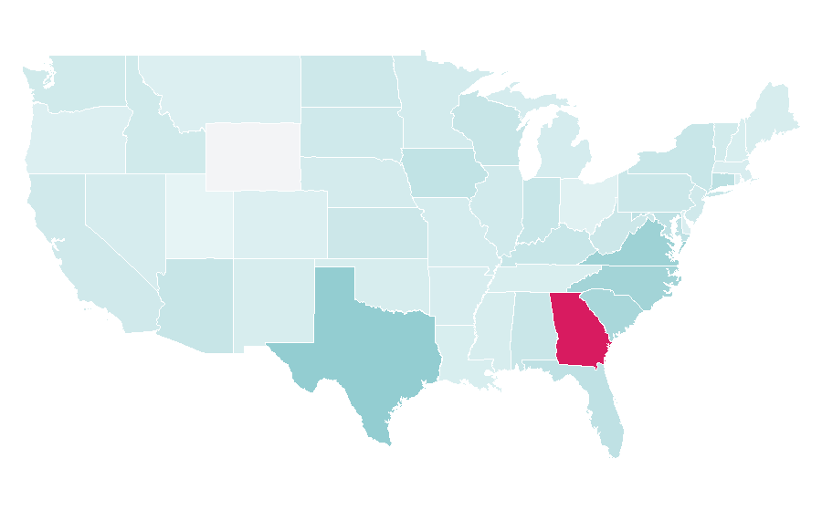Affinity by region — Water pollution, United States
