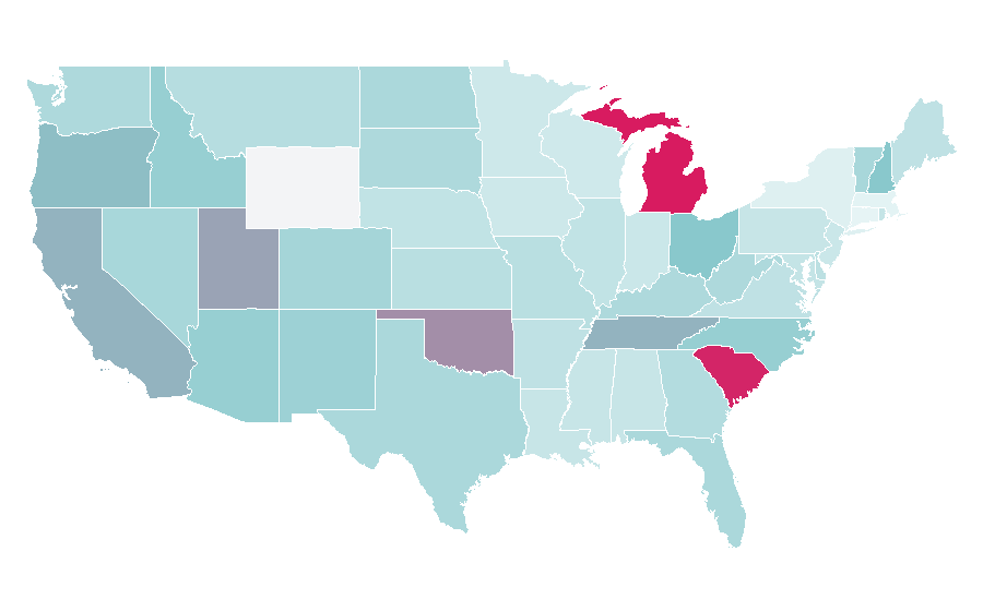 Affinity by region — Water purification, United States