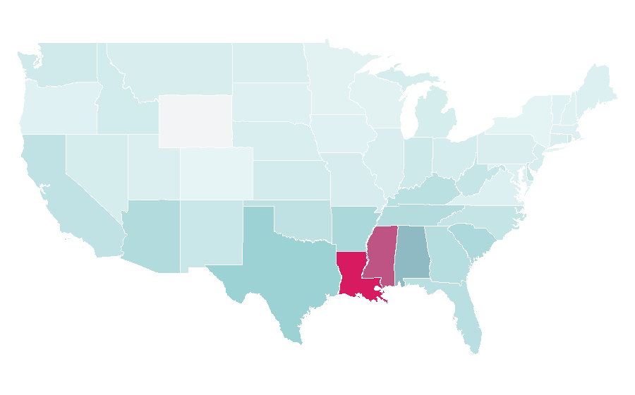 Affinity by region — Water slide, United States