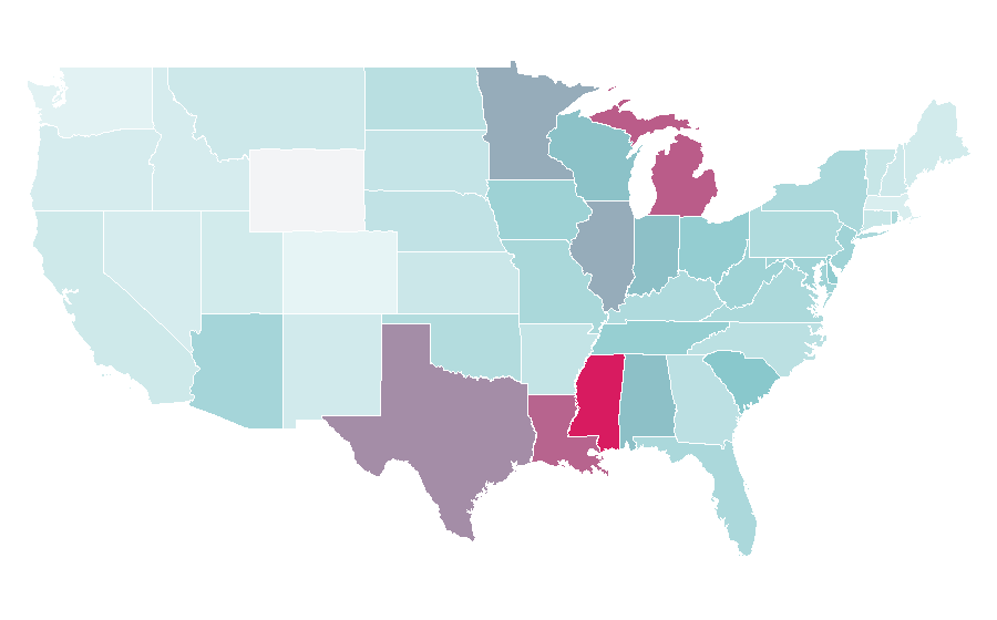 Affinity by region — Waterparks (band), United States