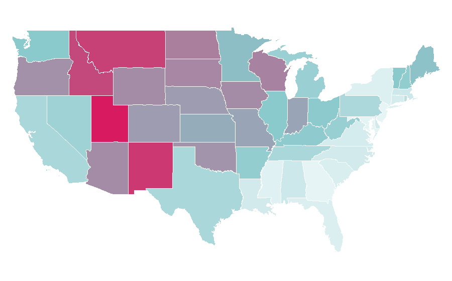 Affinity by region — Wayne's World, United States