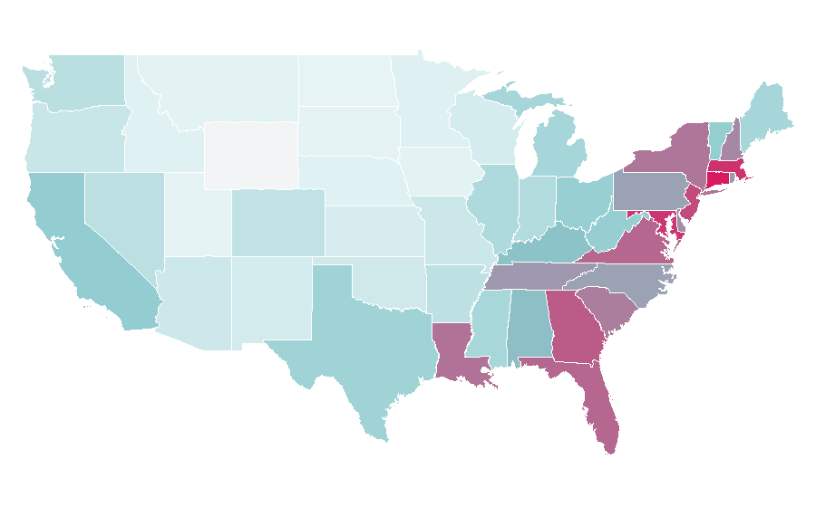 Affinity by region — Waze, United States