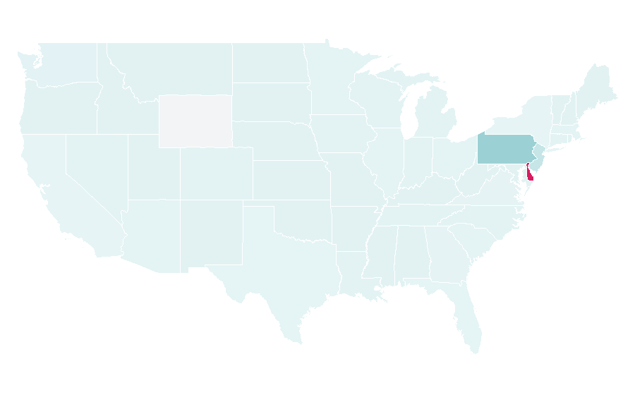 Affinity by region — WDAS-FM, United States