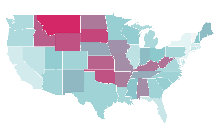Affinity by region — We Were Soldiers, United States