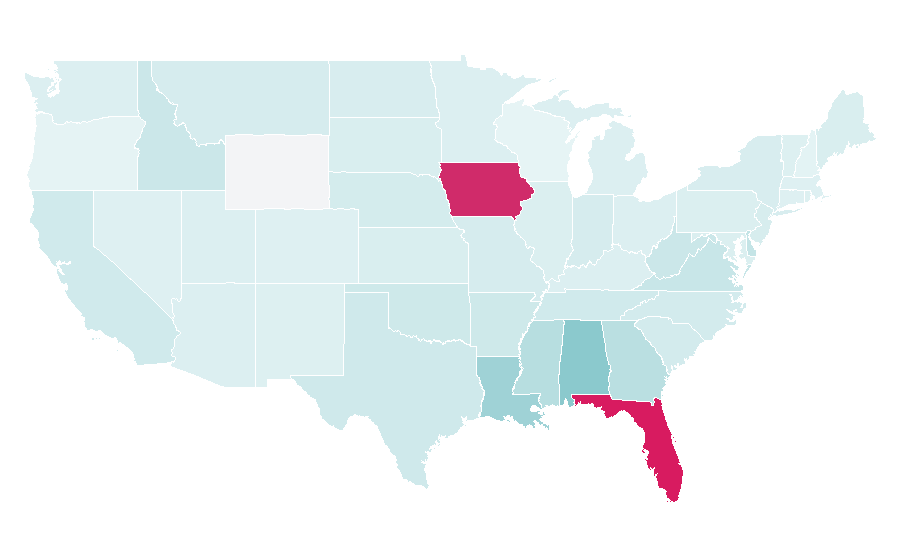 Affinity by region — Wear, United States
