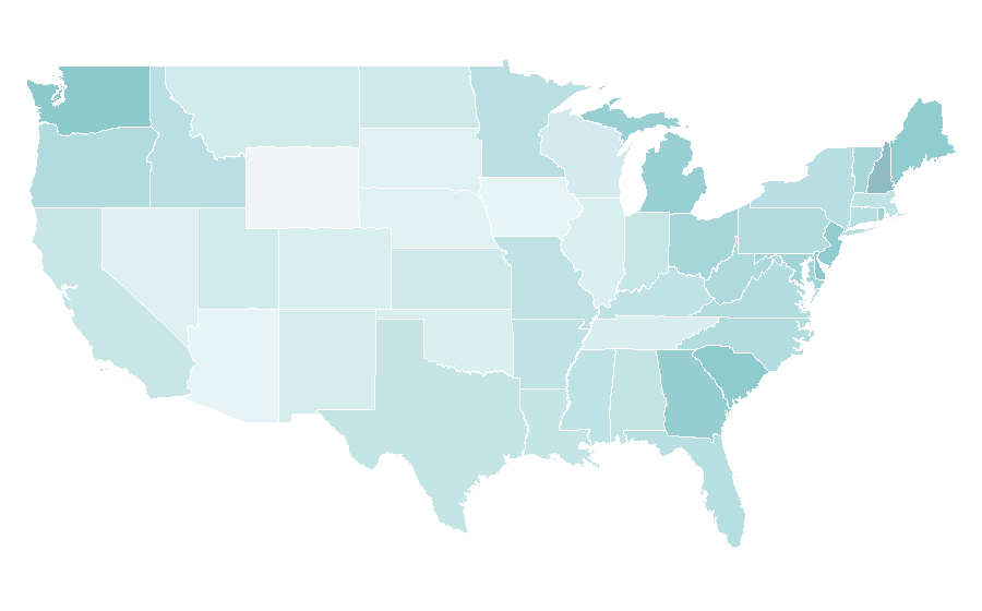 Affinity by region — Weather Report, United States