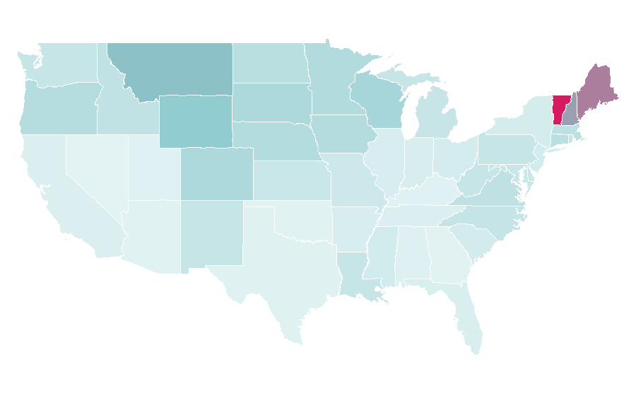 Affinity by region — Weather Underground (weather service), United States