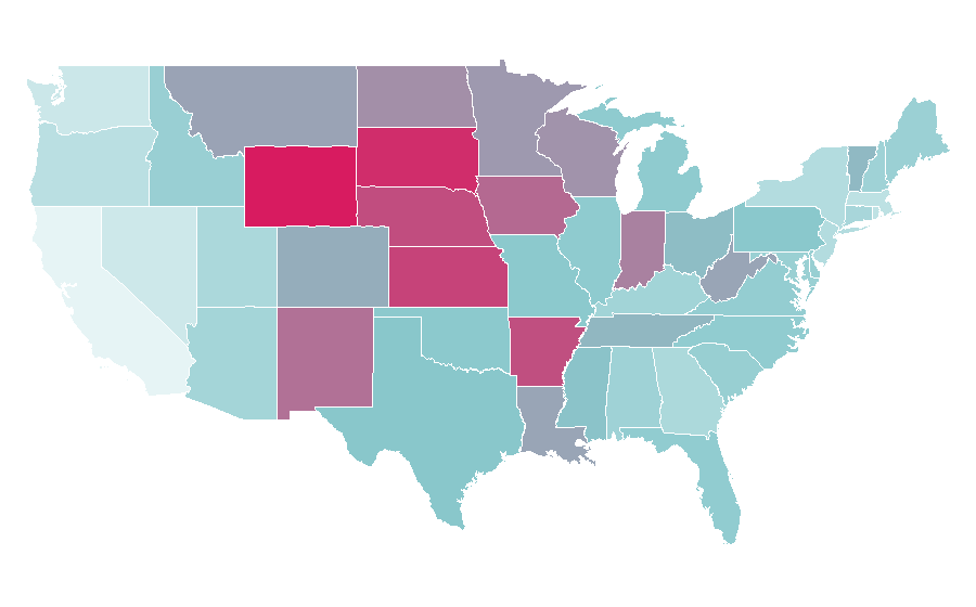 Affinity by region — WeatherBug, United States