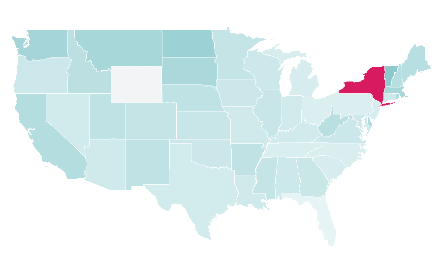 Affinity by region — Web analytics, United States