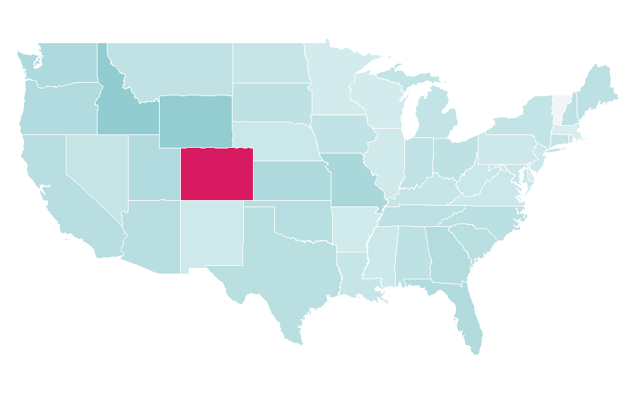 Affinity by region — Web hosting, United States