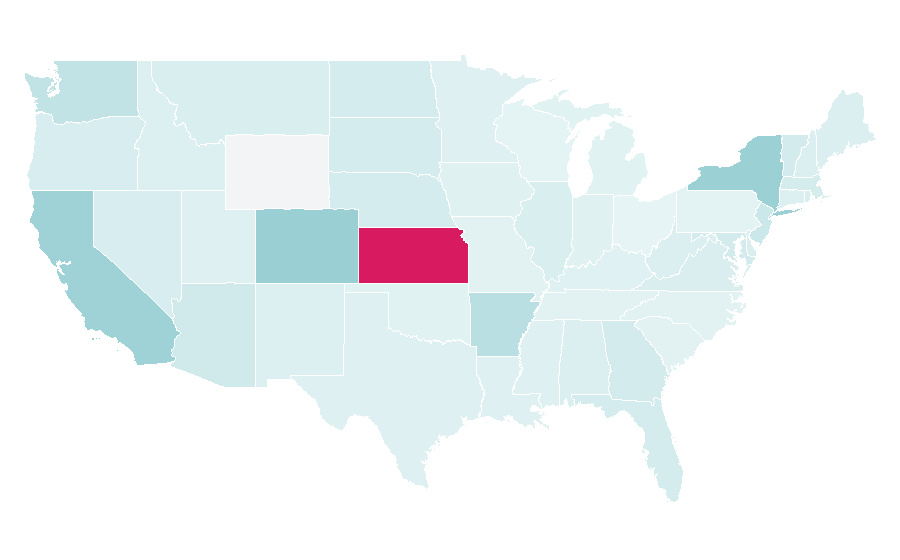 Affinity by region — Web traffic, United States