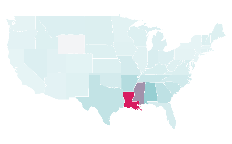 Affinity by region — Webbie, United States