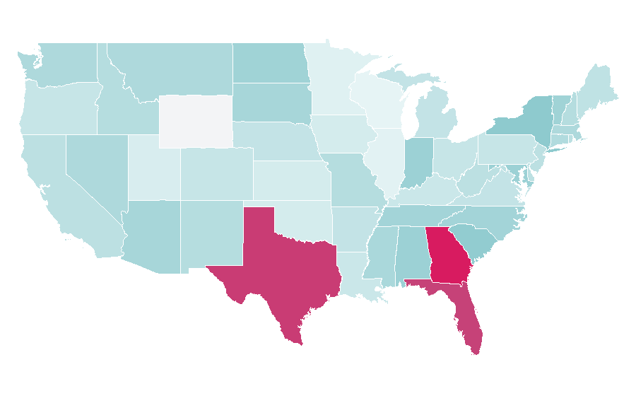 Affinity by region — Web.com, United States