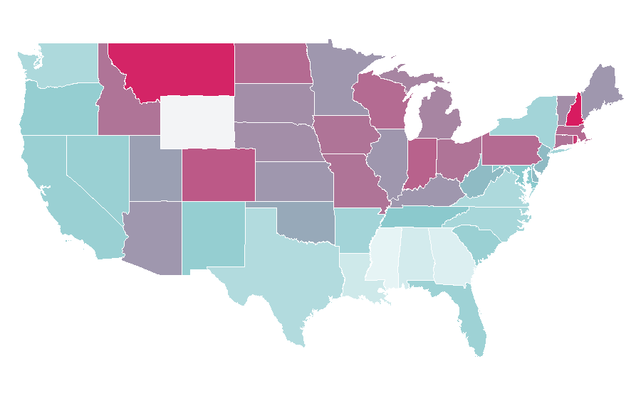 Affinity by region — Wedding Crashers, United States