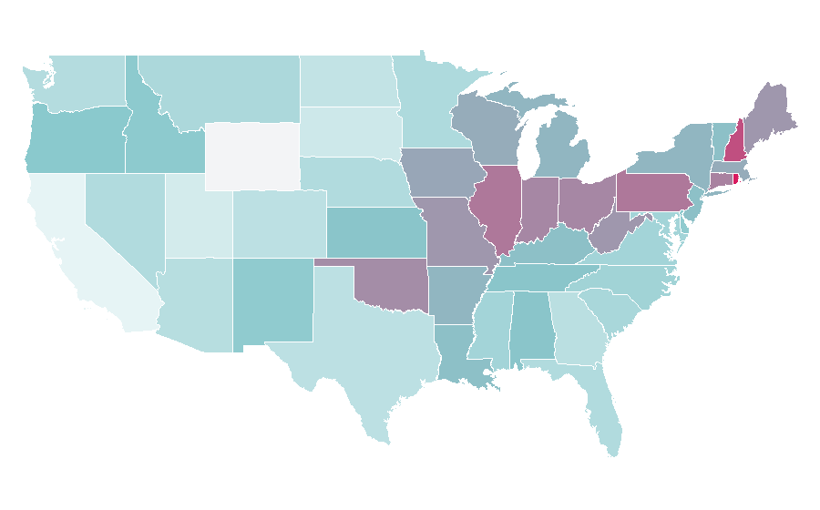 Affinity by region — Welcome Back, Kotter, United States