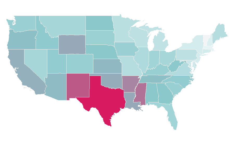Affinité par région — Welding, États-Unis