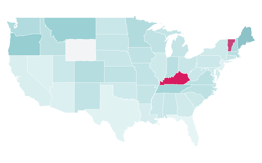 Affinity by region — Wendell Berry, United States