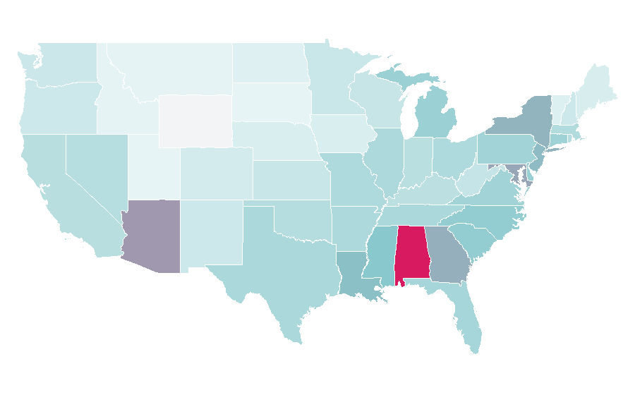 Affinity by region — Wendy Williams, United States
