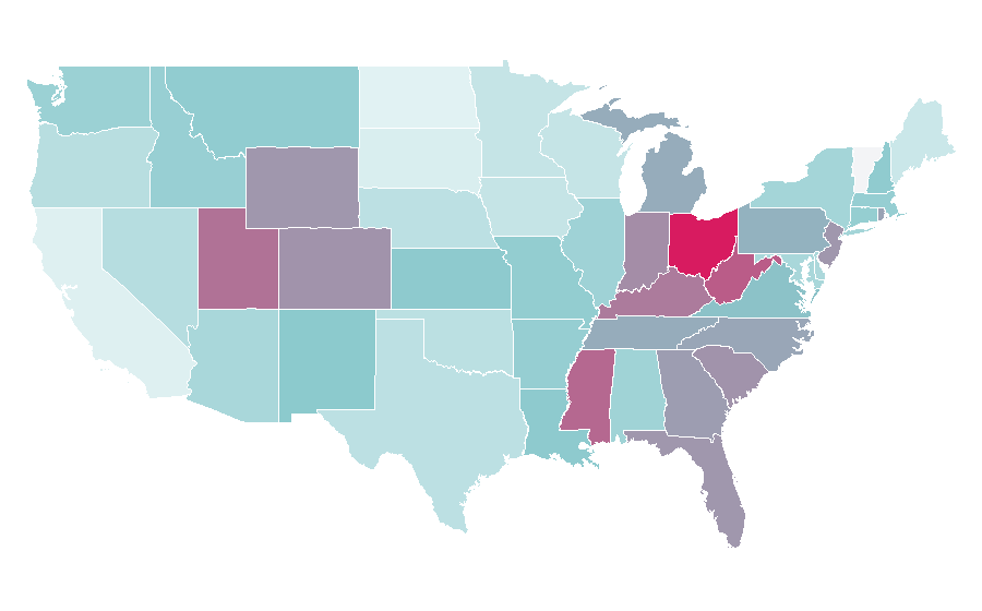 Affinité par région — Wendy's, États-Unis