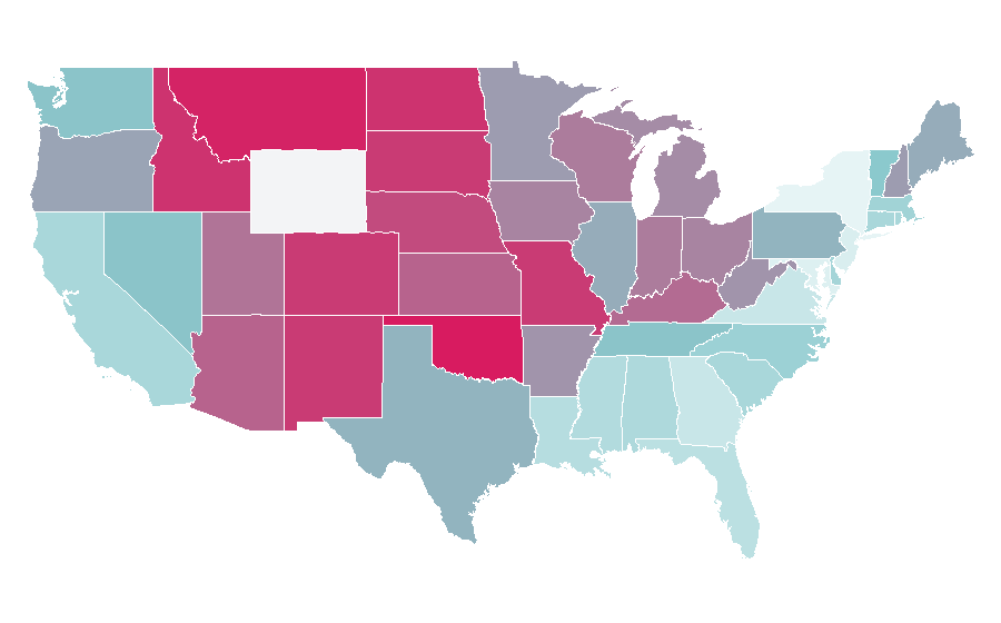 Affinity by region — We're the Millers, United States