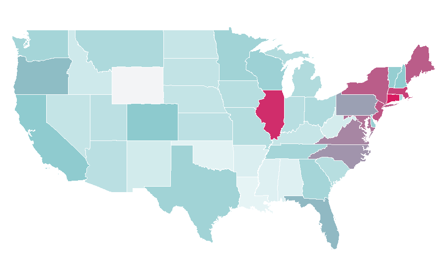 Affinity by region — West Ham United F.C., United States