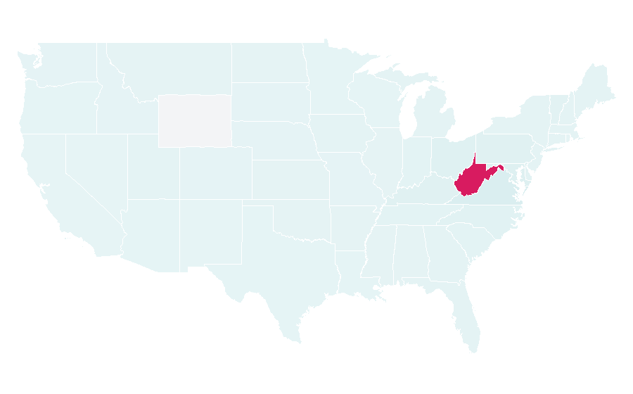 Affinité par région — West Virginia, États-Unis