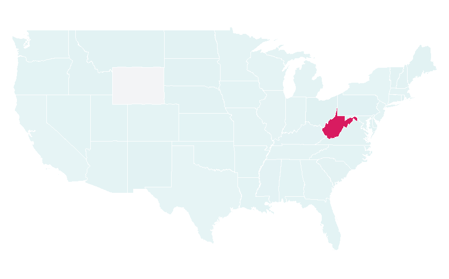 Affinity by region — West Virginia Mountaineers, United States