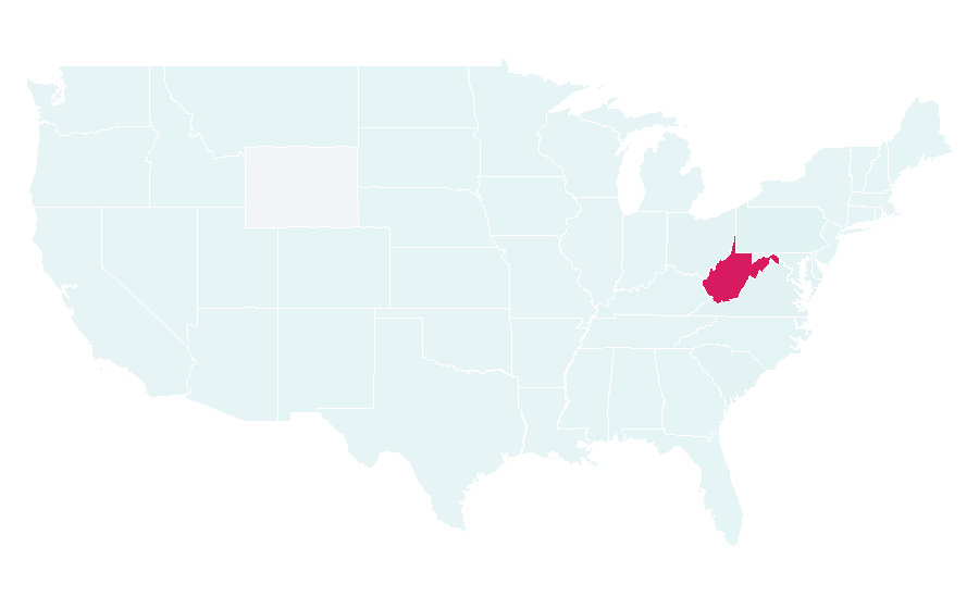 Affinity by region — West Virginia Mountaineers football, United States