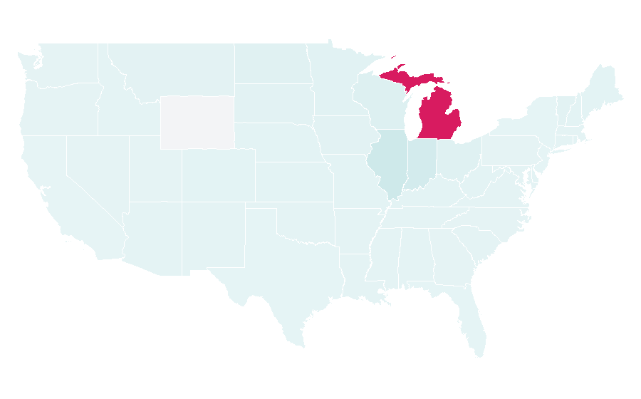 Affinity by region — Western Michigan University, United States