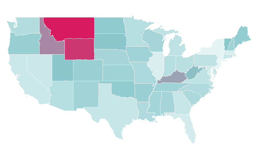 Affinity by region — Western saddle, United States