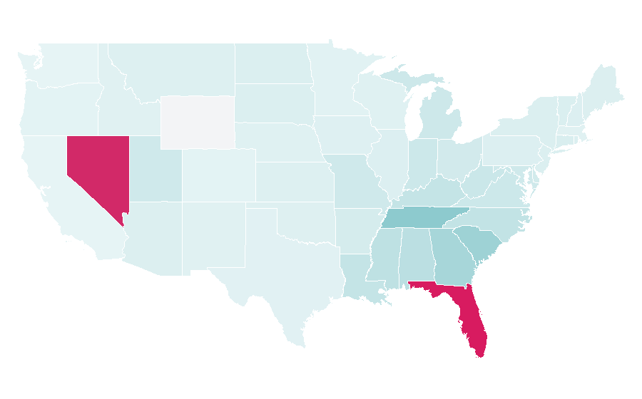 Affinity by region — Westgate Resorts, United States