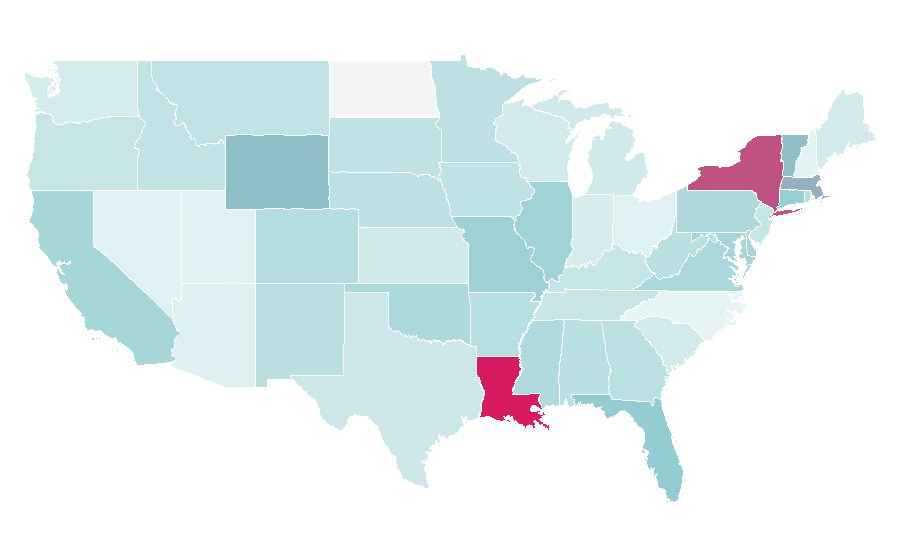 Affinity by region — Westlaw, United States