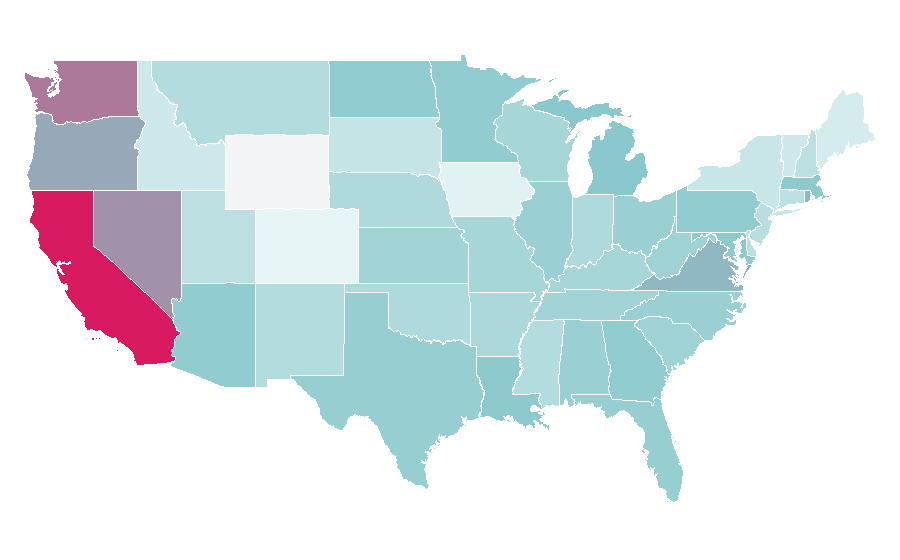 Affinity by region — Wet Seal, United States