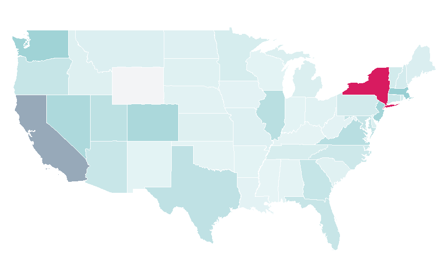 Affinity by region — WeWork, United States