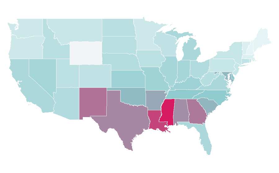 Affinity by region — What Men Want, United States