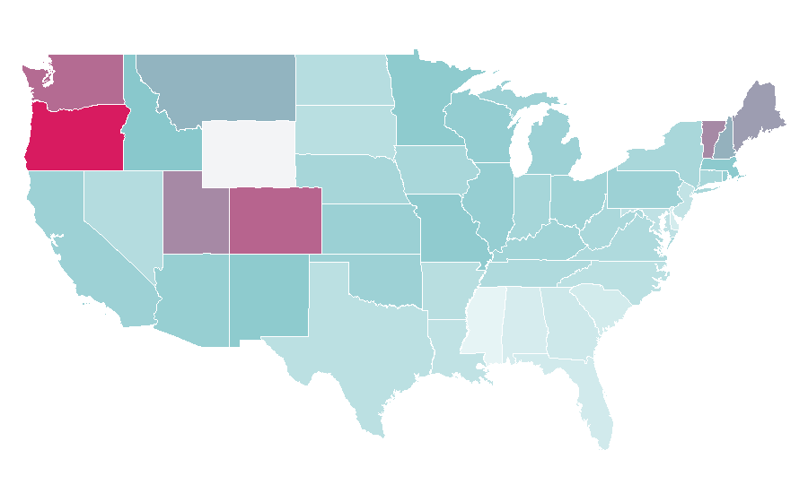 Affinity by region — What We Do in the Shadows, United States