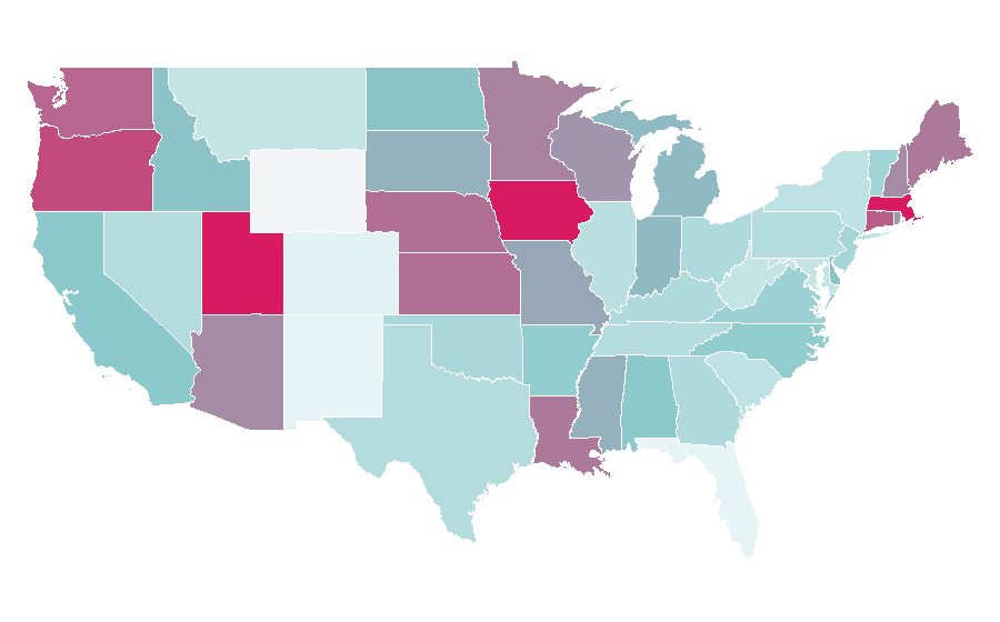 Affinity by region — Wheat Thins, United States