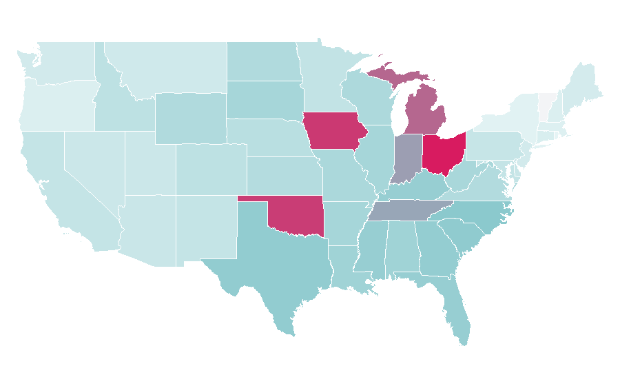 Affinity by region — Whirlpool Corporation, United States