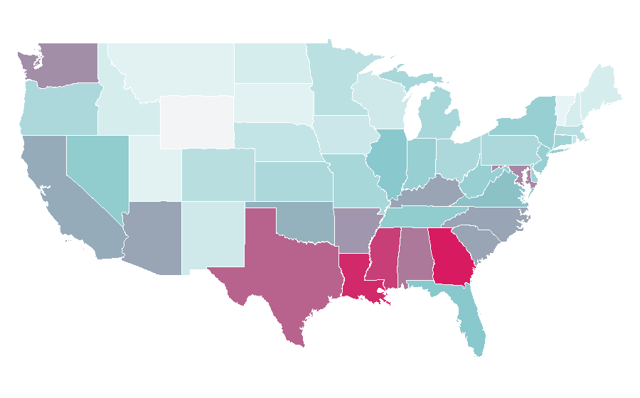 Affinity by region — White chocolate, United States
