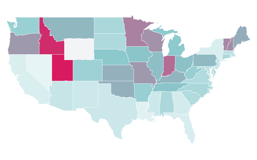 Affinity by region — White Christmas (film), United States
