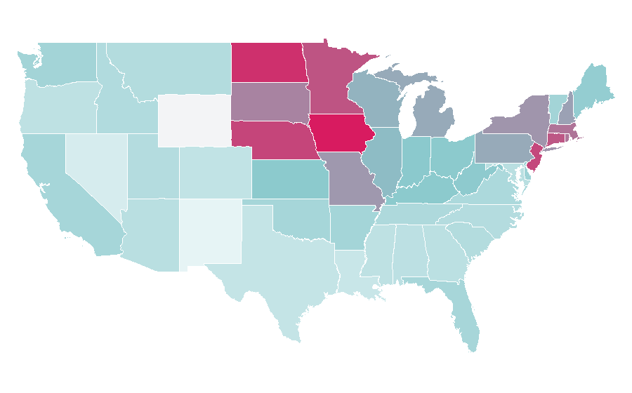 Affinity by region — White Fox, United States