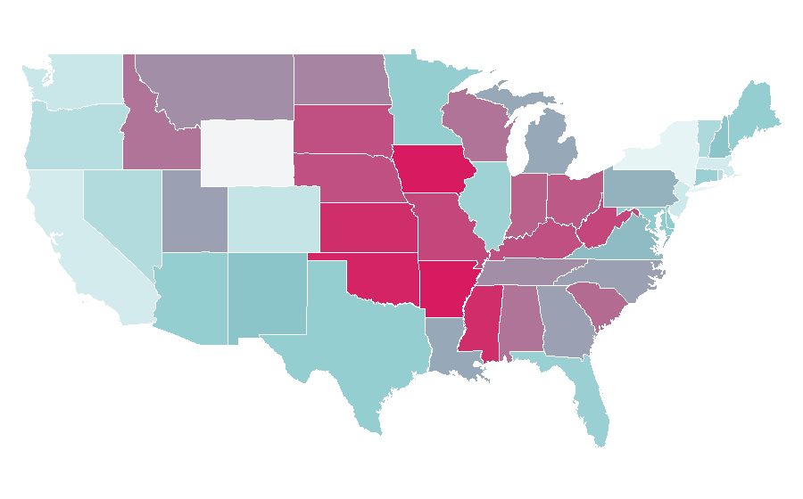 Affinity by region — White House Down, United States