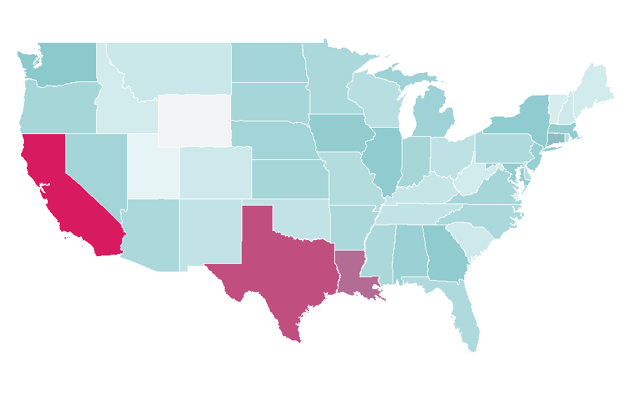 Affinity by region — White Lies (band), United States