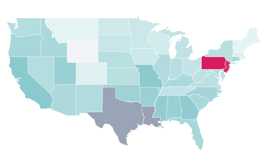 Affinity by region — White Rose, United States