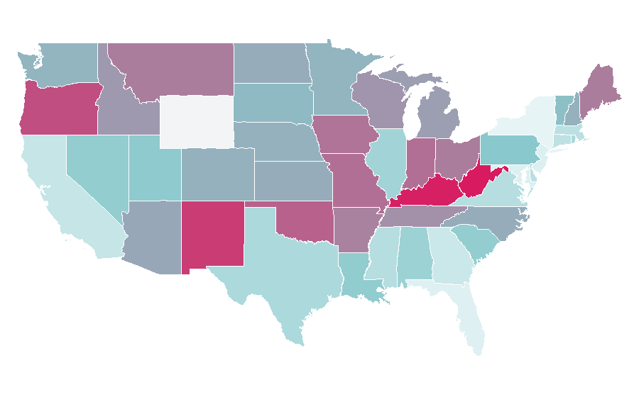 Affinity by region — White Zombie (band), United States