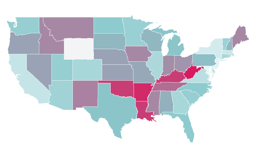 Affinity by region — Whitesnake, United States